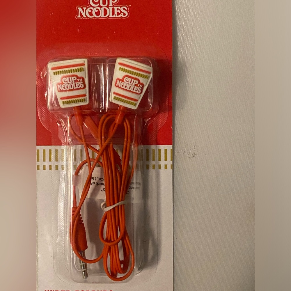 Orange Earbud Headphones